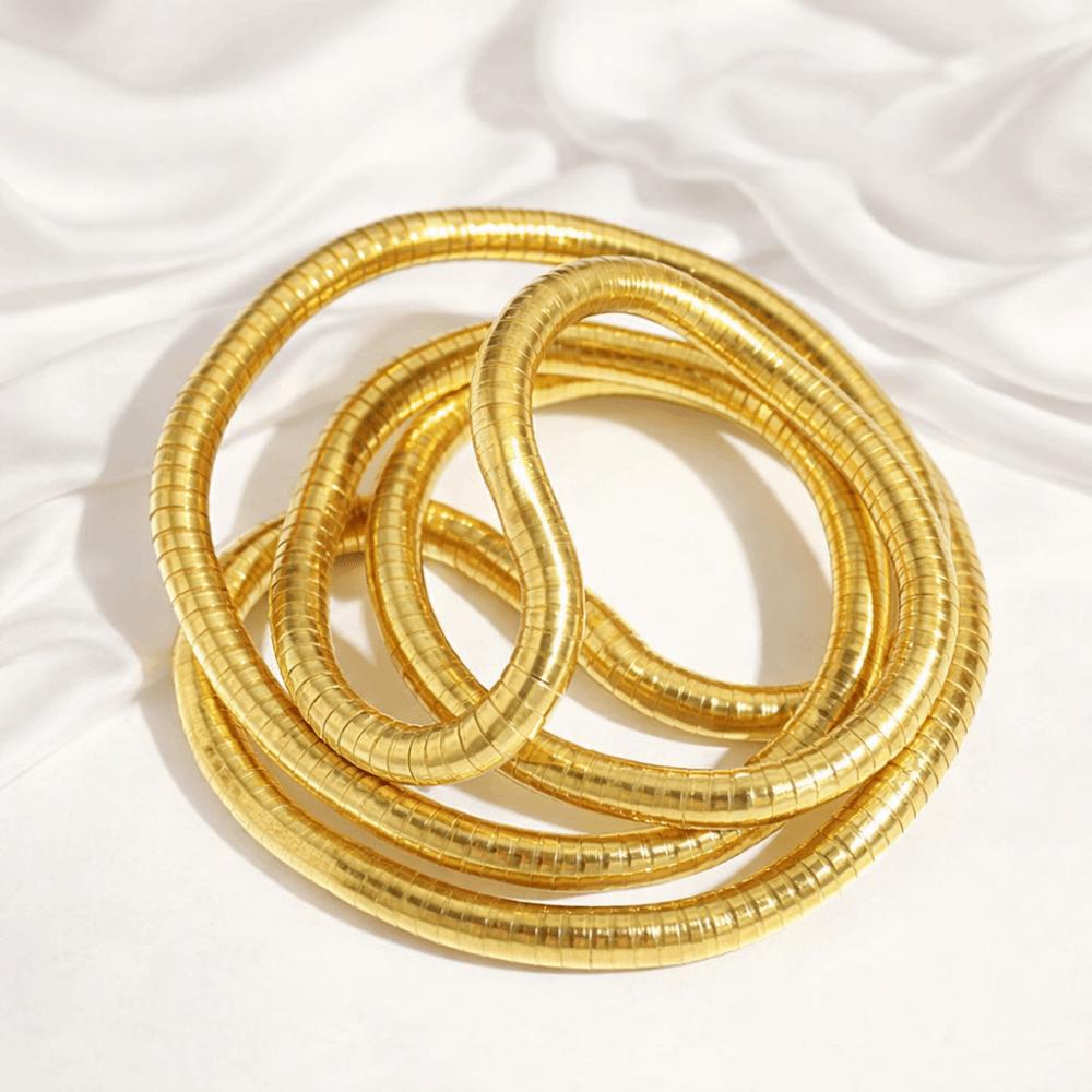 Metal Iron Twistable Collar Necklace Multi-layered Freely Wrapped Necklace  Fashion