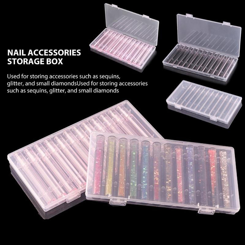Nails Art Storage Box Nails Rhinestones Storage Container Jewelry Box Storage Case Jewelry Container for Nail Charms