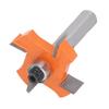 4 Flügel Nutfräser Hochkohlenstoffstahl Rückschlagarm Schlitzfräser Falzfräser mit 8mm Schaft für Kiefernholz Orange