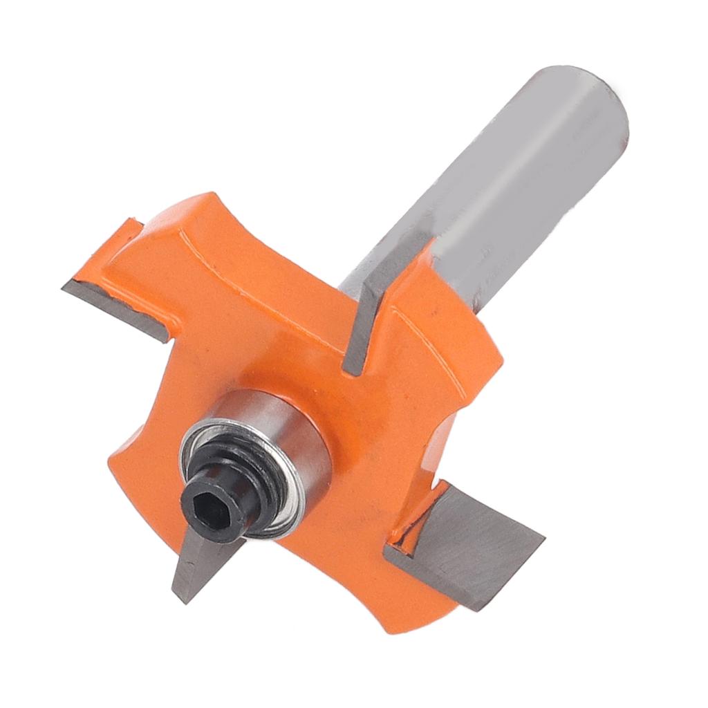 4 Flügel Nutfräser Hochkohlenstoffstahl Rückschlagarm Schlitzfräser Falzfräser mit 8mm Schaft für Kiefernholz Orange