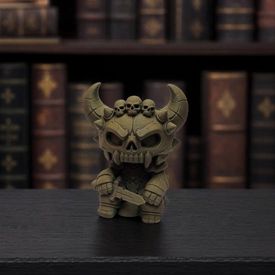 Figura de Guerreiro Esqueleto Impressa em 3D, Estátua de Esqueleto Sentado para Halloween, Decoração Colecionável de Esqueleto Gótico para Festa de Feriado, Casa, Escritório