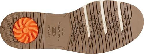 Asahi Medical Walk WK L038 Women's Casual Walking Sneakers with Zipper, Natural Leather, Dark Brown, Size 23.0 cm, 3E, Prevents Knee Problems