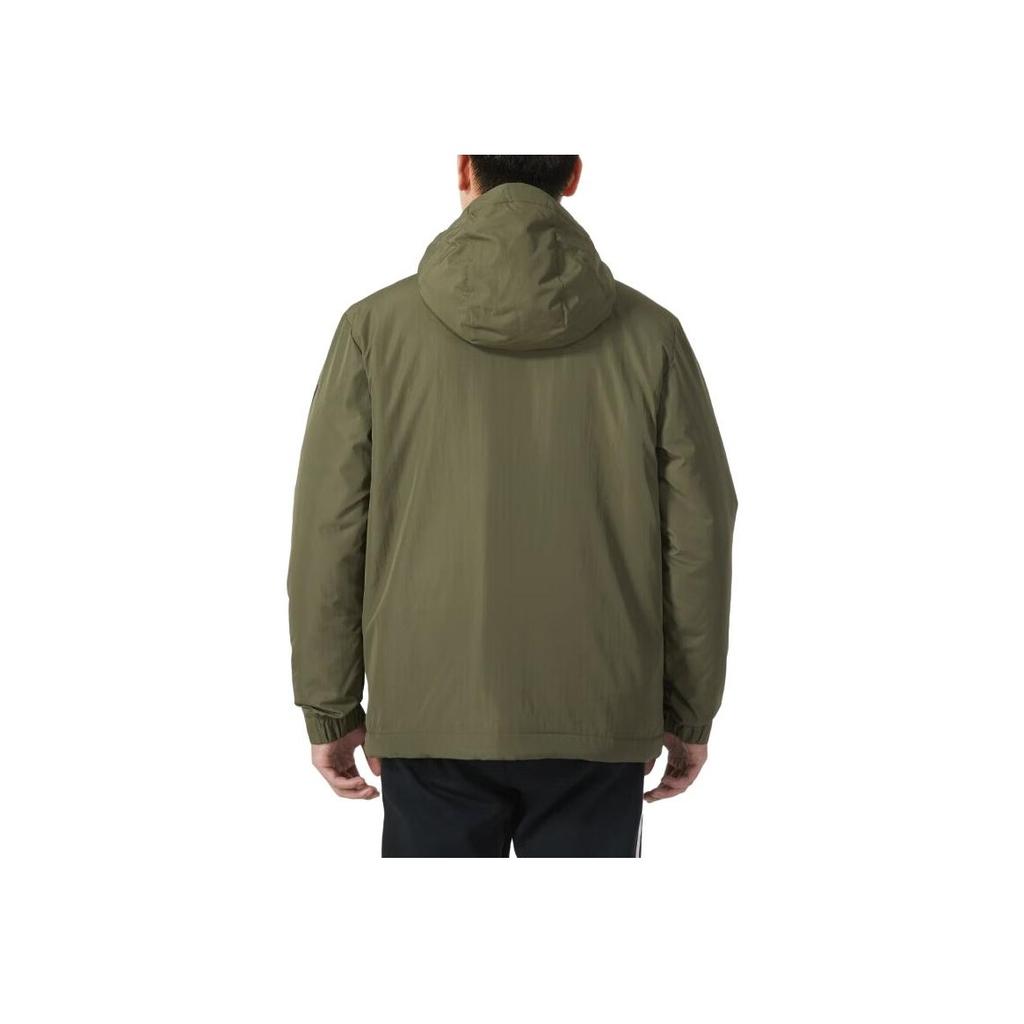 Adidas Warm Casual Outdoor Sports Hooded Jacket Men Outerwear Army-Green IP2535