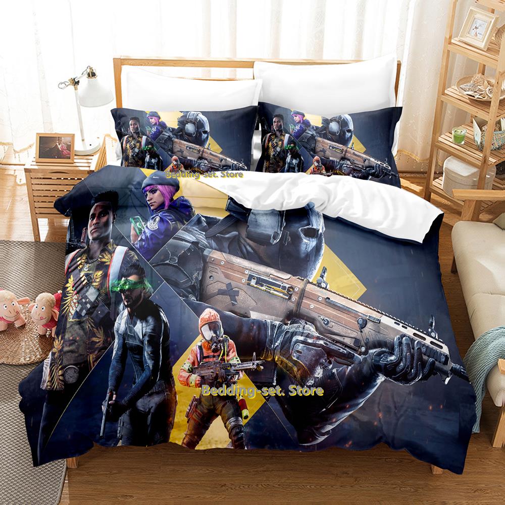 Game XDefiant Bedding Set Single Twin Full Queen King Size Bed Set Adult Kid Bedroom Duvetcover Sets Print Anime Bed Sheet Set