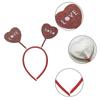 Valentines Day Headband Red Sequins Love Heart For Head Boppers Antenna Hair Hoop Holiday Festival Costume Party Props