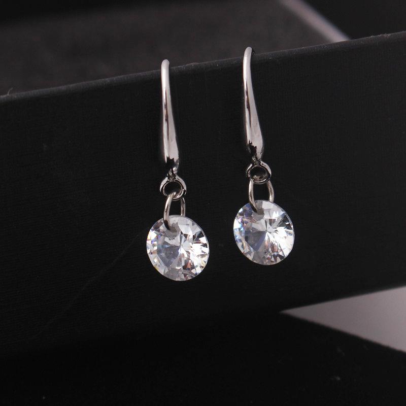 Dangle Drop Earrings Lady Elegant Fashion Noble Zircon Crystal Earring For Women Jewelry Dainty Boucle Mujer Brincos