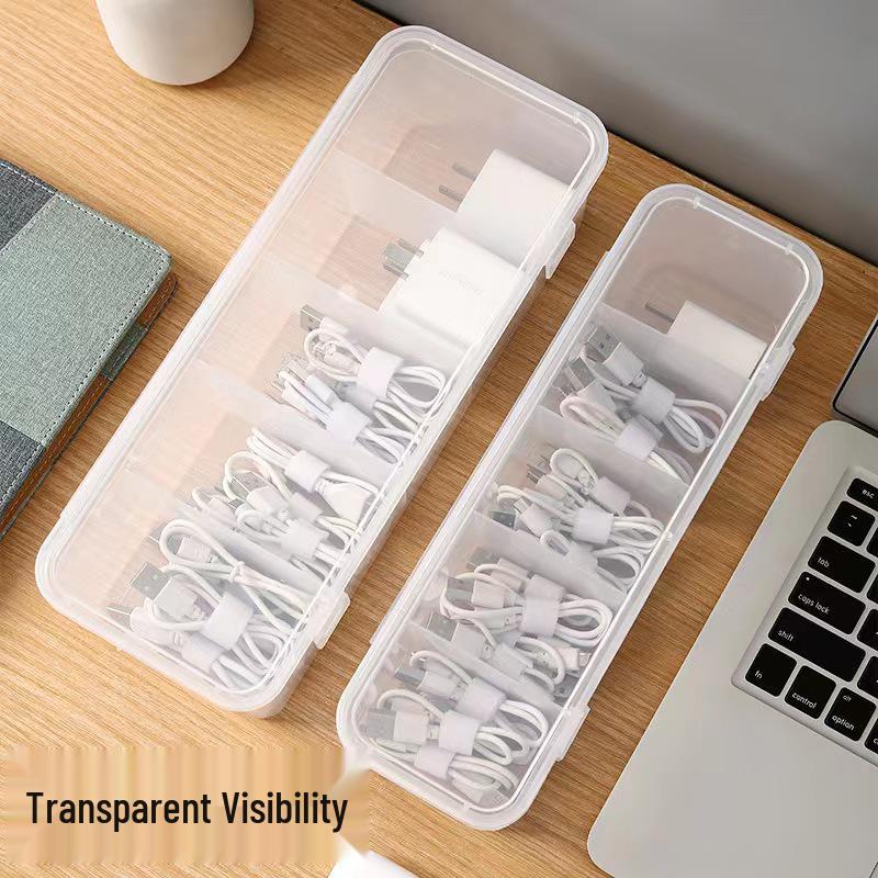 Dustproof Cable Organizer Box - Desktop & Mobile Charging Storage Bag