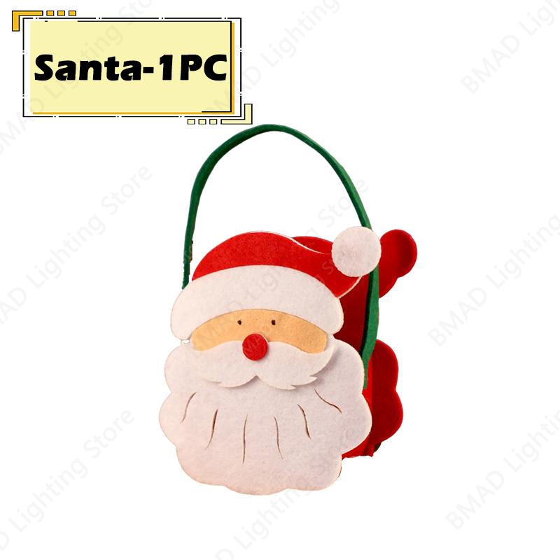 Christmas Gift Bags Felt Santa Claus Sack Pouch For Xmas Tree Decorations Candy Presents Holder Stocking Stuffers Party Supplies