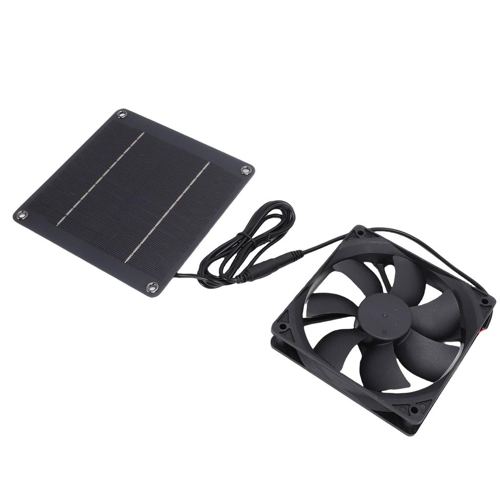 Solar Panel Fan Kit Solar Powered Exhaust Ventilation 4W for Small Greenhouses Sheds Pet Houses