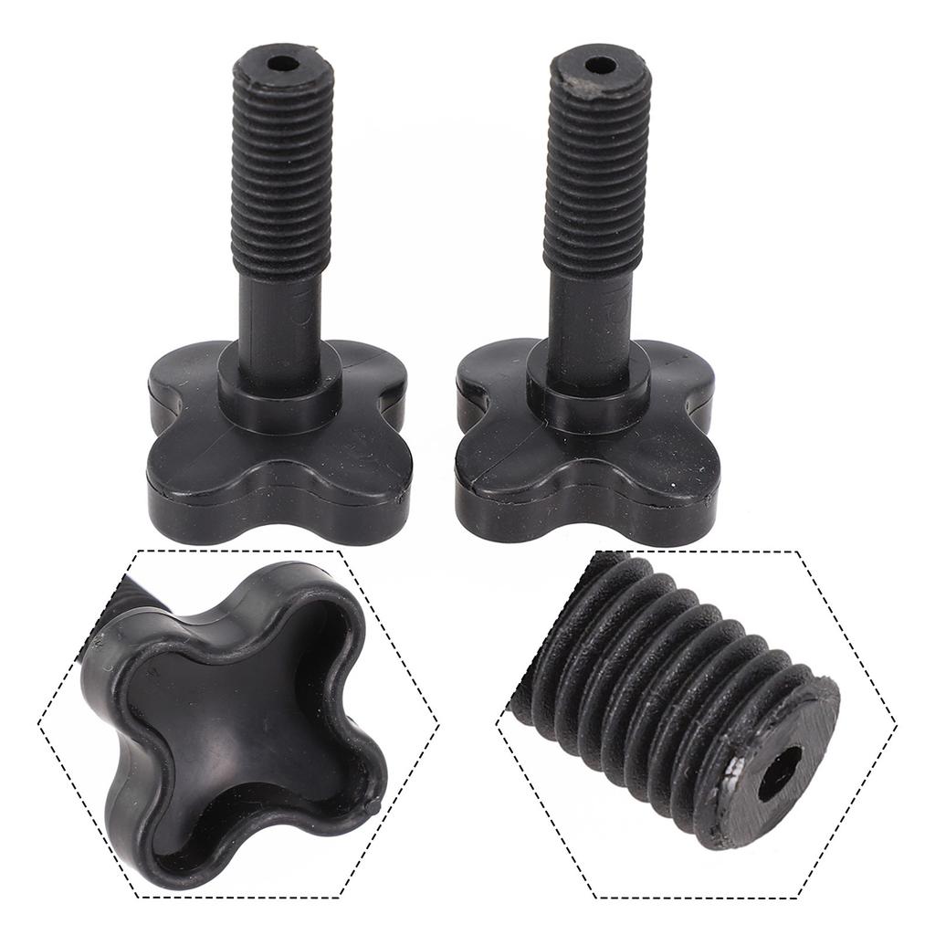 Sturdy Black Plastic Screws For Garden Swing Canopy 1 Pair Of Fasteners