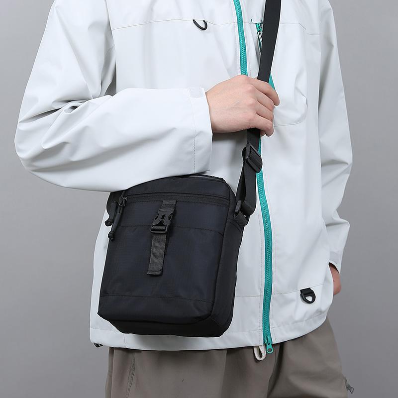 Messenger Sling Bags for Men Casual Oxford Small Zipper Crossbody Pouch Simple Mini Crossbody Phone Bag Male Side Shoulder Bag