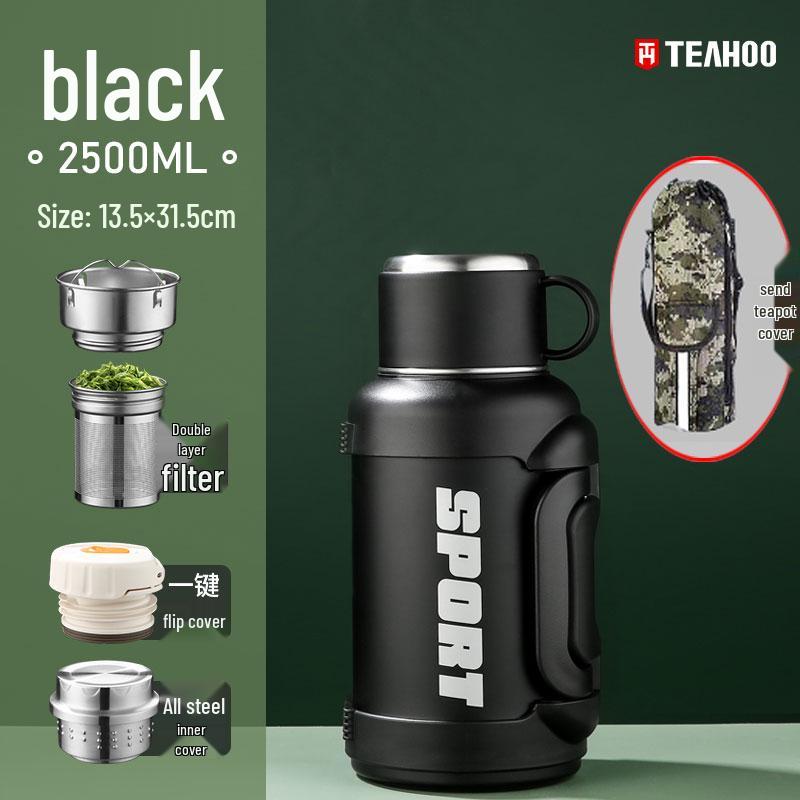 Qihu Large Capacity Stainless Steel Thermos Flask for Outdoor, Car & Home Travel