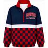 Womens Streetwear Zip-Up Stand Collar Sweatshirt 3D Digital Print Loose Fit Casual Top