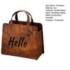 Rustic Metal Handbag Planter with Double-Sided Hello and Welcome Signs, Farmhouse Wall Mount Flower Pot, Vintage Hanging Purse Shaped Succulents