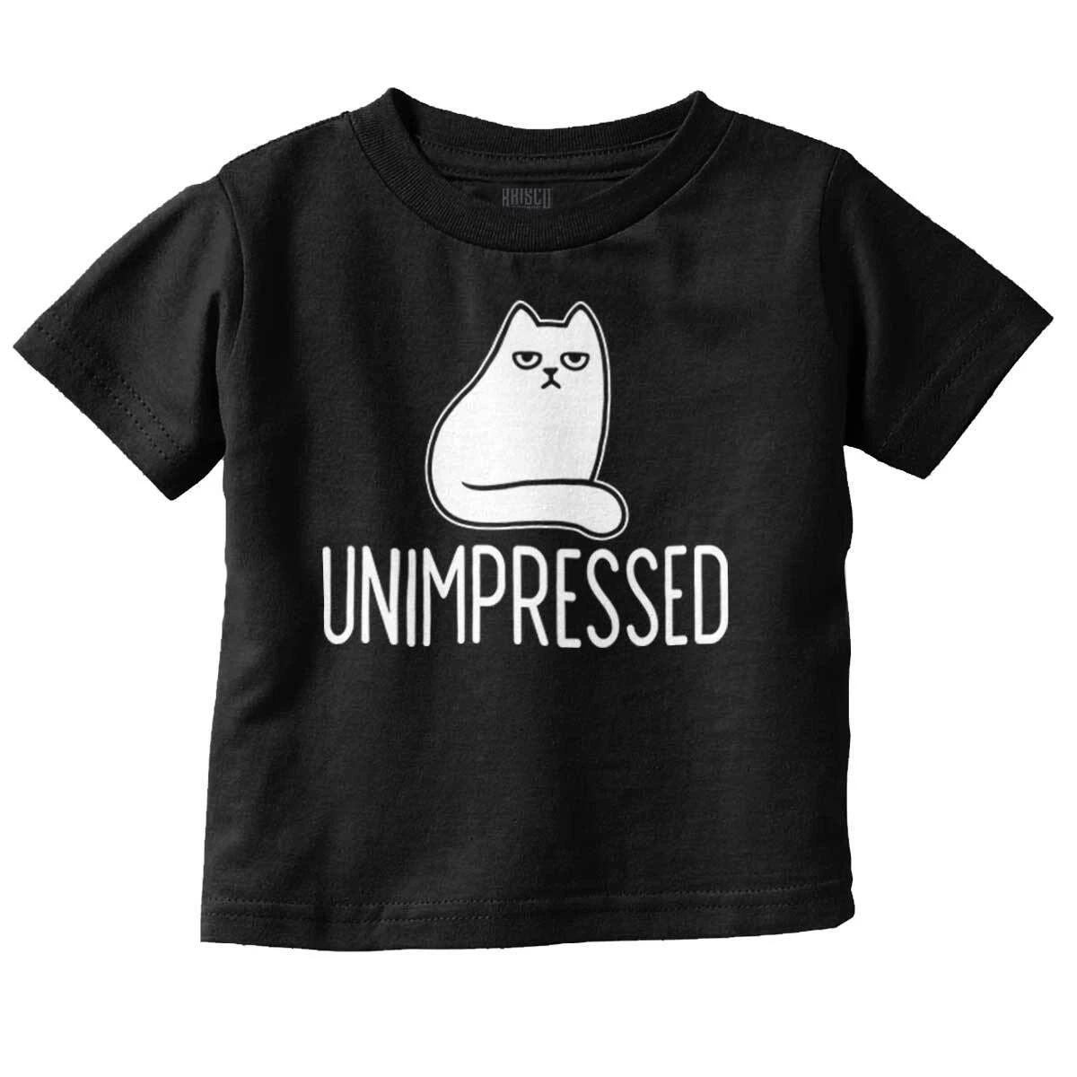 Funny Sarcastic Attitude Unimpressed Cat Toddler Boy Girl Youth T Shirt Tee XL