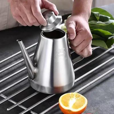 304 Stainless Steel  Insect-proof and Leak-proof Oil Control Pot Long Mouth Oil Bottle Sesame Oil Small Vinegar Bottle Pot Pot
