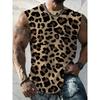 T-shirt da Uomo Estiva Senza Maniche con Stampa 3D Moda Versatile Traspirante Tendenza Casual