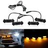 4PCS LED Front Grille Light For Toyota Tacoma PT228-35170 2016-2019 Amber/White Lights Bulbs LED Raptor Grille Lampshade