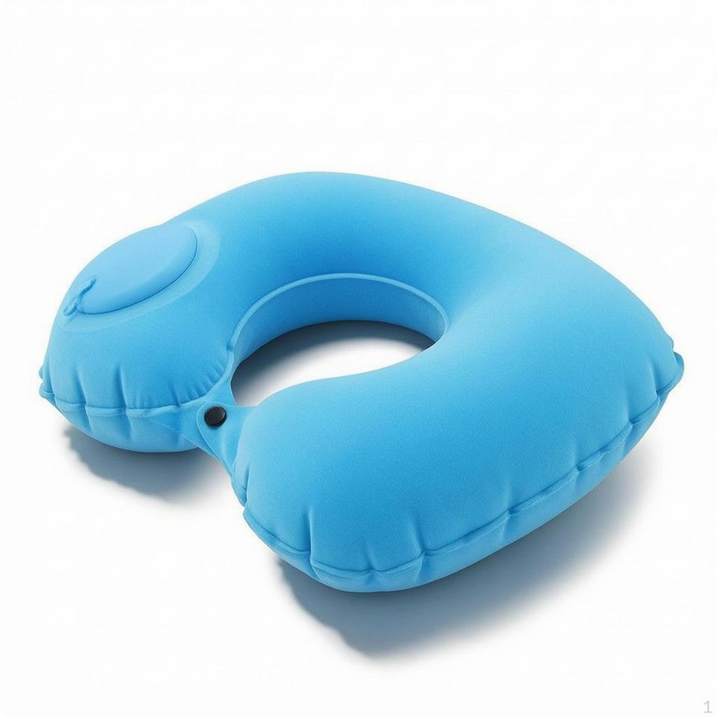 Inflatable Travel Pillow PresstoInflate Neck Portable for Passengers, Commuters,