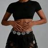 European and American Vortex Design Metal Spiral Plate Bohemian Spicy Girl Belt Chain