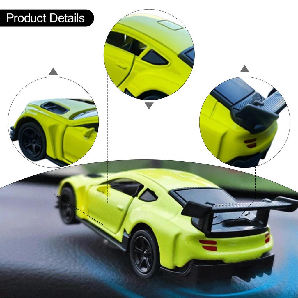 1/64 Dynamic Vehicle Car Model Center Decoration Turning And Tracking Universal Auto Accessories