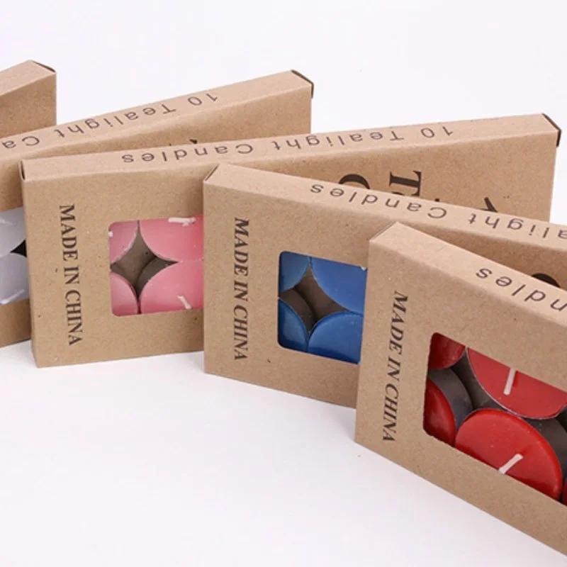 10pcs/box Small Flickering Decorative Candles Romantic Red Blue Yellow Tea Lighting for Birthday