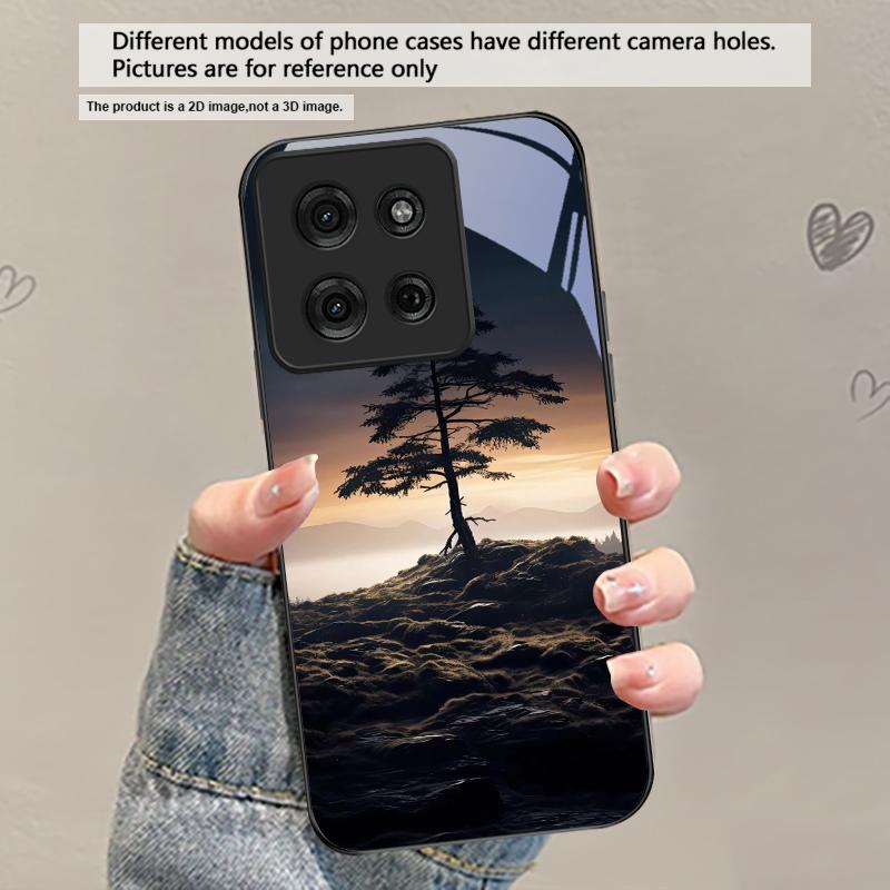 Small Pebble Flowers For Motorola Moto Edge 20 Lite 30 Pro 40 Neo 50 Ultra G45 G54 G55 G75 G84 G85 G Play 23 Glass Phone Case