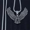 Punk Animal Fly Eagle Pendant Necklace For Men Hip Hop Rock Chain Necklace Party Jewelry
