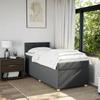 Maison Exclusive - Sommier à lattes de lit avec matelas Gris foncé 90x200 cm Tissu