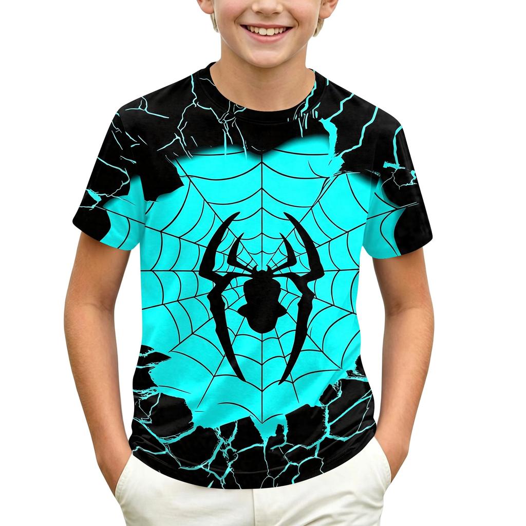 Kids Short Sleeve Crewneck T-Shirt with Graphic Print for Everyday Casual Wear