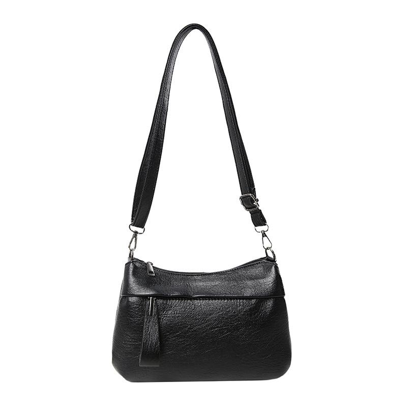 Retro Soft Leather Shoulder Bag, Fashionable Crossbody Bag, Elegant Cross-body Bag