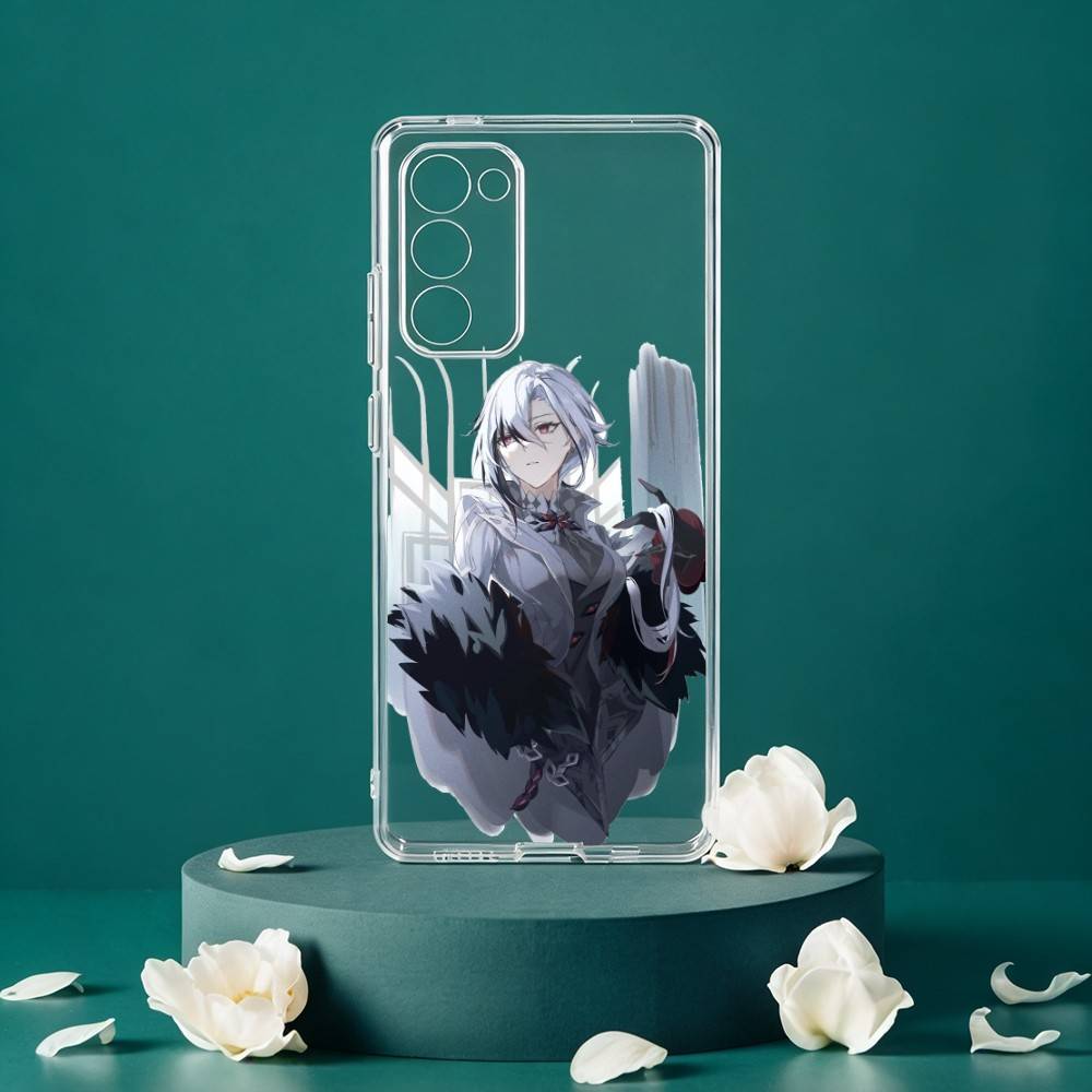 Arlecchino Genshin Impact Phone Case For Samsung Galaxy S24 S25 S23 S22 S21 Plus S24 S25 Transparent Cover Case