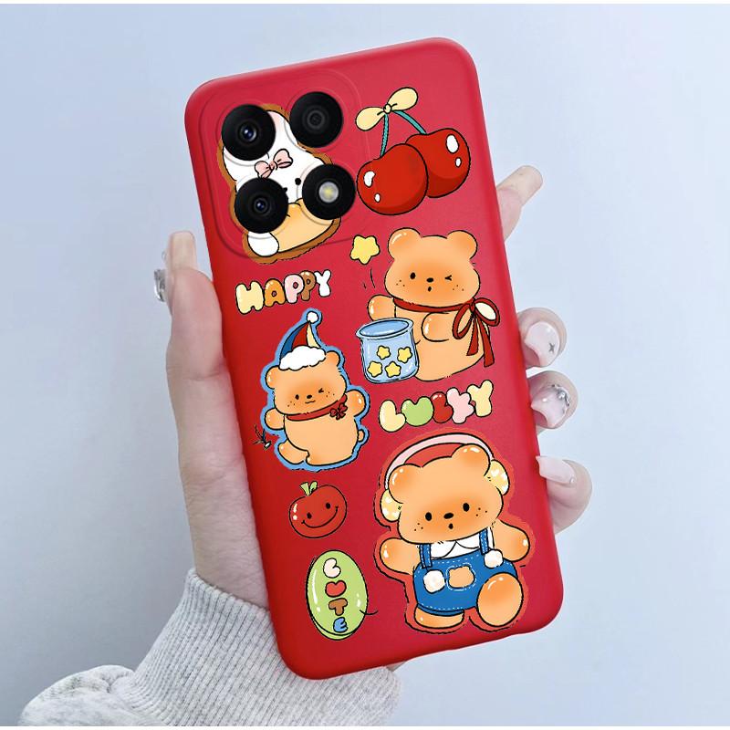 For Huawei Honor X8a Case HonorX8a Soft TPU Silicone Cover Cute Cartoon Panda Phone Case For Honor X6a HonorX6a Plus Coque Funda