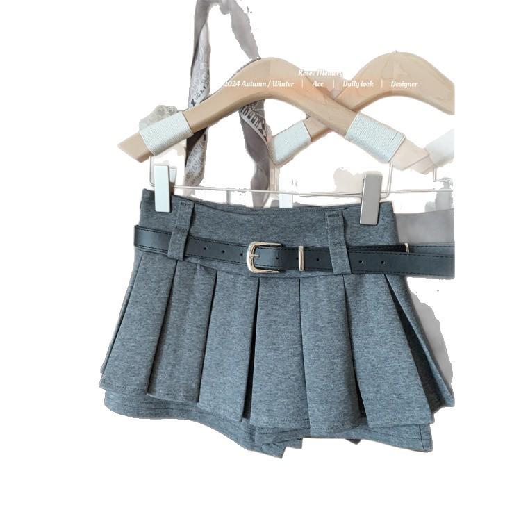 2025 Versatile A-line Pleated Skirt: Spicy Slimming Design for Petite Women, Anti-exposure Short Skirt Pants
