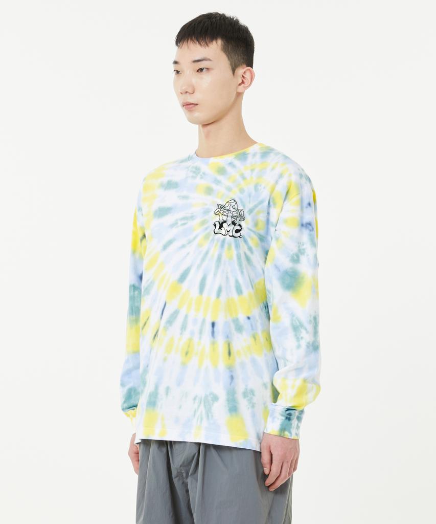 LMC Tie Dye Mushroom Long Slv Tee Yellow