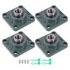 UCF204-12 Pillow Block Bearing 4-Bolt Self-Aligning 3/4" Bore Solid Base 4 Pcs