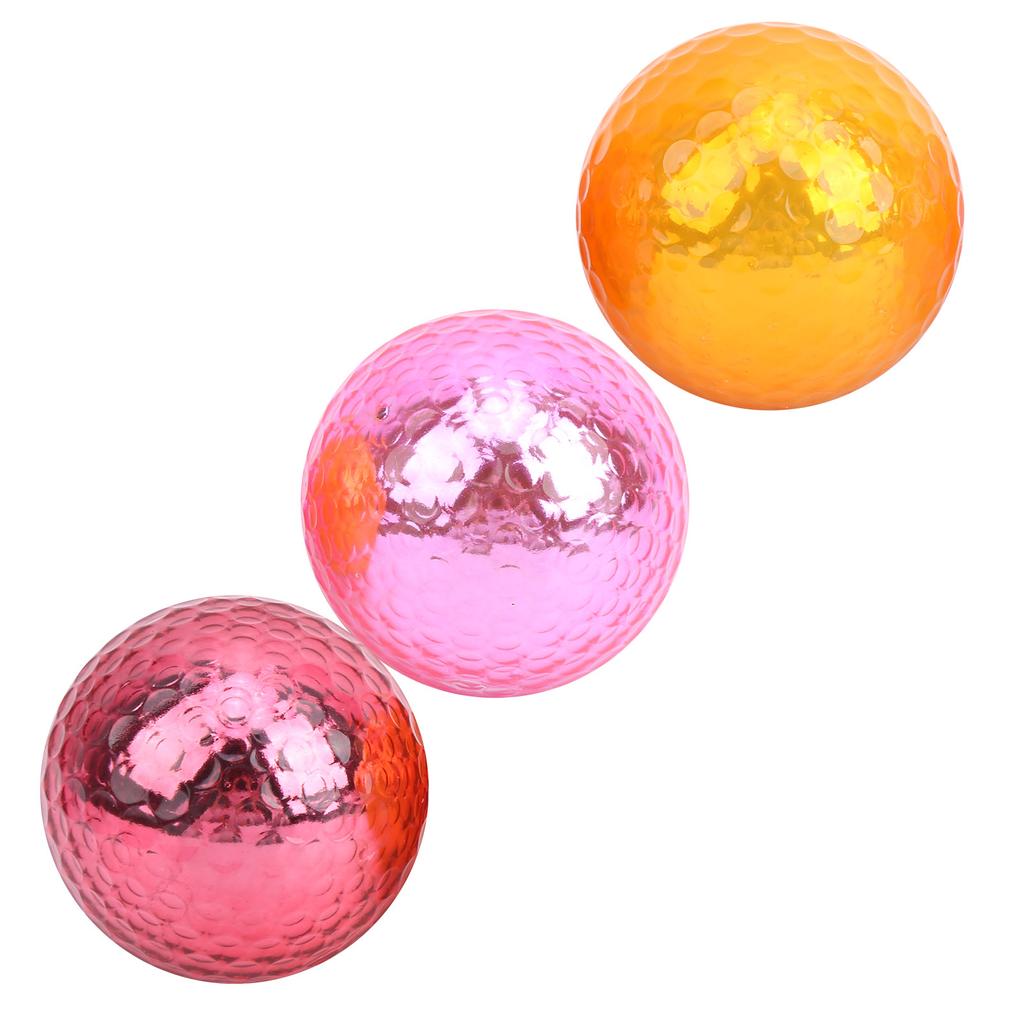 Plated Metal Color Golf Ball 1.68in Practice Balls Indoor Outdoor Training Aids Gifts