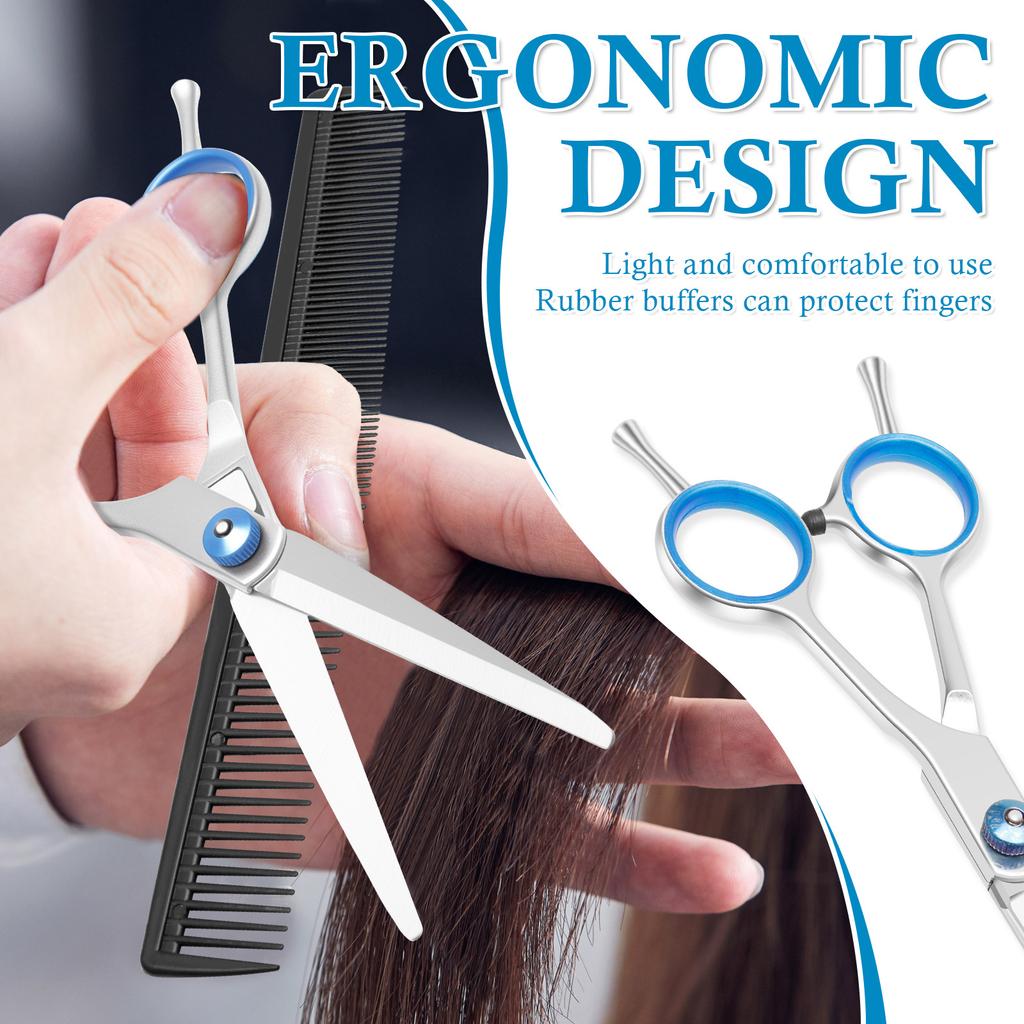 Hairdressing Scissors Kit Stainless Steel Professional Hairdressing Scissors Set with Comb and Barber Cape for Barber Shop Home