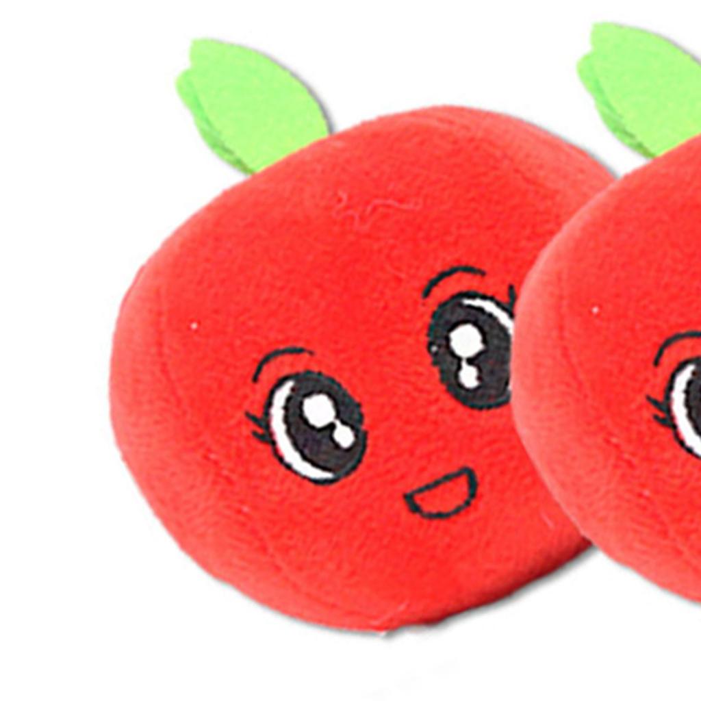Squeaky Plush Dog Toy Cartoon Cute Stuffed Teeth Grinding Relieve Boredom Apple Plush Toy for Pets