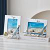 Mediterranean Style 6-inch Ocean Photo Frame Shell Starfish Wooden Photo Album Home Decoration Wooden Photo Frame Ornaments