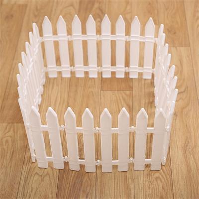Indoor Courtyard Home White PVC Christmas Tree Fence Decorative Barrier Garden Guardrail
