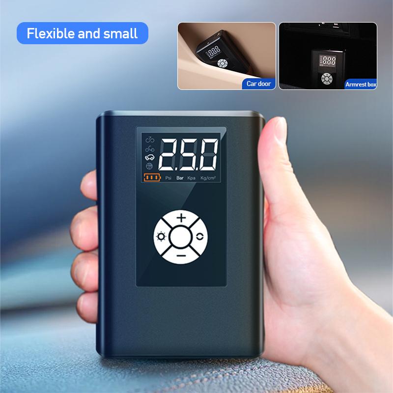 Portable Car Air Compressor Electric Wireless Tire Inflator Rechargeable Digital 150PSI Auto Air Pump for Car Motorcycle Balls