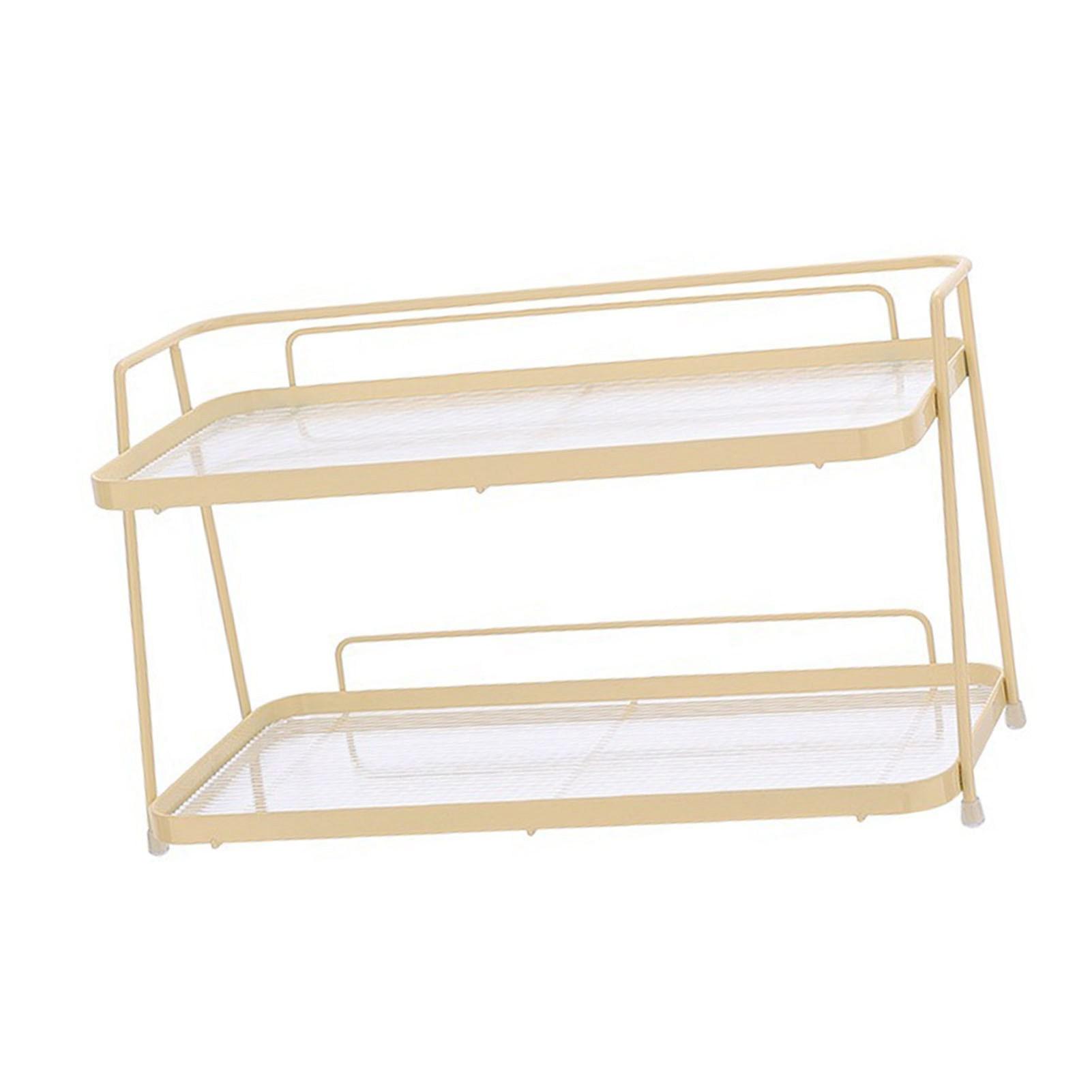 Двухуровневая полка-органайзер для ванной комнаты   Настольная полка   Держатель для косметики Полка для хранения Косметика   Держатель