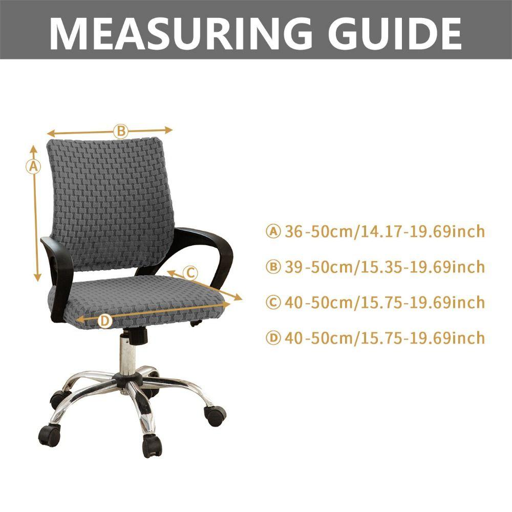 2Pcs/Set Breathable Office Chair Cover Stretchable Removable Chair Seat Slipcovers Anti-dirty Seat Cushion Cover Seat Protectors