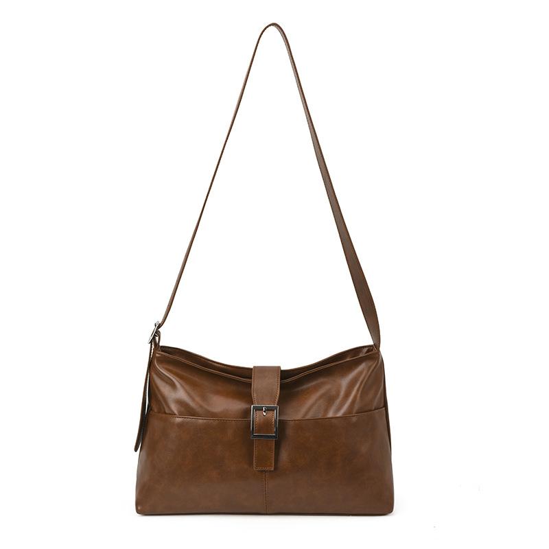 Autumn and Winter Large-capacity Commuter Tote Bag, Women's Casual, Retro and Versatile Single-shoulder Underarm Crossbody Bag