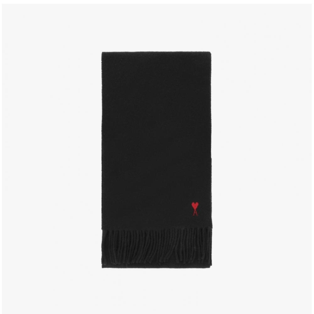 Ami Heart Logo Fringe Scarf 001