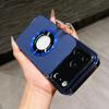 Luxury Leather Large Camera Glass forMagsafe Armor Case foriPhone 17 Air 16 15 14 13 12 11 Pro Max Plus Logo Magnetic Cover