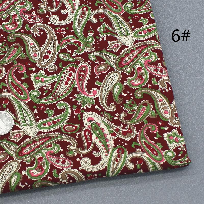 147x100cm Estilo Pastoral Floral Tela de Algodón Vintage Material de Costura para Ropa Telas de Popelina Para Patchwork Hecho a Mano DIY
