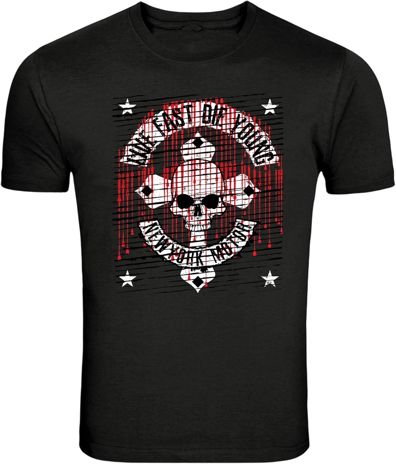 Make Fast Die Young Skull Graphic T-Shirt S разноцветный