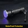 100 LED Ultraviolettlicht Taschenlampe Schwarz Outdoor Wasserdicht Aluminium Trockner Aushärtungslampe Taschenlampe Geld/Urinflecken Detektor